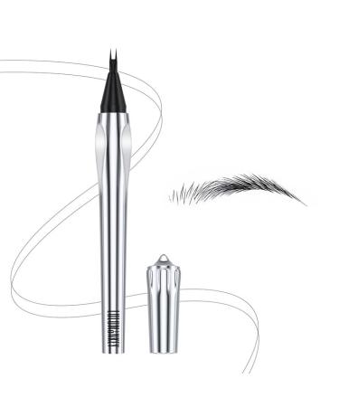Eyebrow Pencils for Women Waterproof Eyebrow Pen for Eye Makeup 2 Point Positioning Eyebrow Pencil Easy to Create Natural Full Eyebrows Waterproof Sweat-Proof (Black)