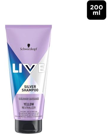  Schwarzkopf Blonde Schwarzkopf Live Silver Neutralising Shampoo for Blondes 200 ml - Pack of 6 - Buy Online on GoSupps.com