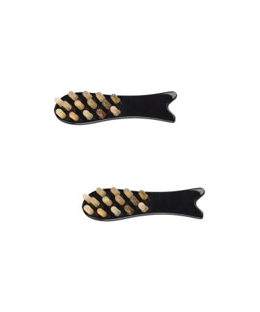 Beaupretty 2st Kamm Desurage brush for curly hair massage device for the scalp massage device made of natural horn multi -purpose tool lady tools combs muscles soothe Miss hairbrush