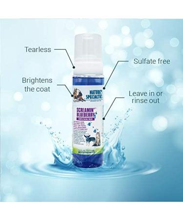 Nature's Specialties Foaming Facial Wash for Pets - No Rinse - 7.5 oz - Made in USA - Screamin' Blueberry - Buy Online on GoSupps.com