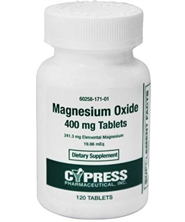 Magnesium Oxide 400 mg 120 Tablets Per Bottle (6 Bottles)