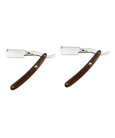 Fomiyes 2st safe razor barber razor barber razor razor vintage razor folding razor cutlery holders hand razor men razor old -fashioned wooden handle man bamboo