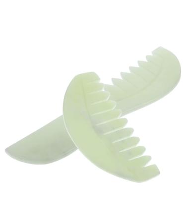 Beaupretty 2st Jade comb face massage tool scalp massage devices Face massage device Massage tools head massage beams Tools for the scalp massage deep scratch comb massage comb