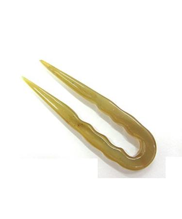Marycrafts Horn Simple Small Hair Fork  Hairpick Hair Accessories  Hair Jewelry Handmade 3 Light Shade