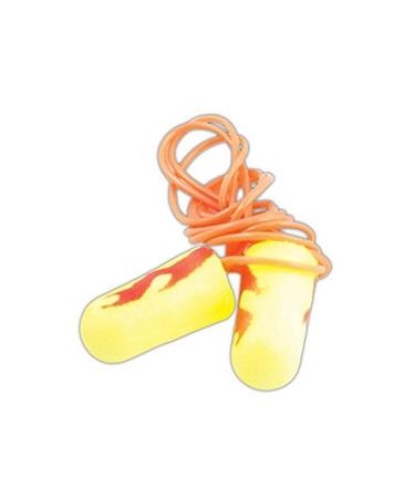3M 10080529110357 311-1252 E-A-Soft Yellow Neon Blasts Disposable Corded Earplugs OSFA Blue One Size Fits All (Pack of 200)