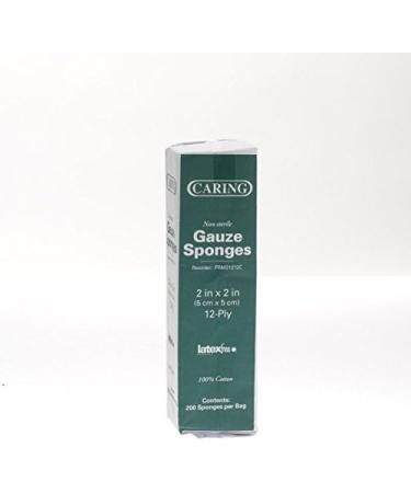 Medline PRM21212CZ Caring Woven Non-Sterile Gauze Sponges - 2x2 Pack of 200 | International Shipping Available - Buy Online on GoSupps.com