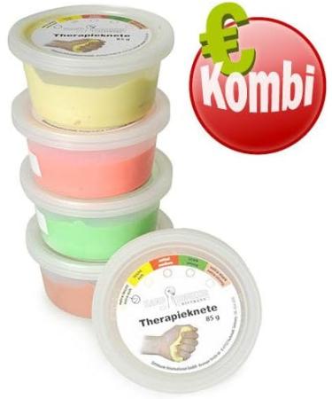 Dittmann Therapy Clay Set - 5 Strengths for Physiotherapy & Hand Rehabilitation | International Shipping Available - Buy Online on GoSupps.com