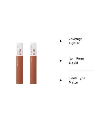 Maybelline New York SuperStay Matte Ink Liquid Lipstick Fighter 75 - Pack of 2 - Buy Online on GoSupps.com