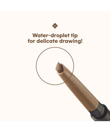 ETUDE Drawing Eye Brow Proof Gel Pencil - #02 Natural Brown | Waterproof & Long-Lasting Eyebrow Pencil | K-Beauty Makeup - Buy Online on GoSupps.com