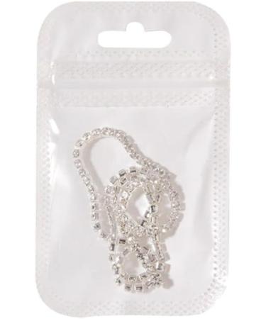 Hot 3D Metal Chain DIY Manicure Shiny Silver Nail Rhinestone Peral Chain Nail Ornament(Small Pearl Chain) - Buy Online on GoSupps.com