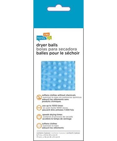 Honey-Can-Do 2-Pack Dryer Balls DRY-01116 Blue - Natural Fabric Softener for Laundry - Buy Online on GoSupps.com