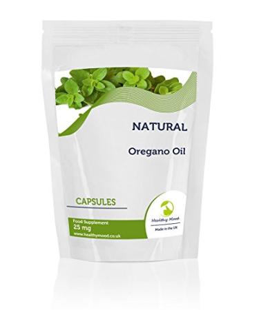 Organic Oregano Essential Oil 25mg Food Supplement 120 Capsules Pure Natural Mediterranean Carvacrol Dostenkraut