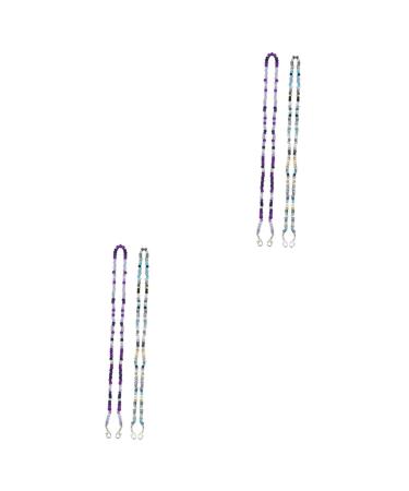 Magiclulu 6 Stk glasses mask chain glasses glasses Glasses Holders Holders Mask holder Schnapsbr ser slide mask Face mask glasses chain hanging chain pearls 50 0.3cmx2pcs