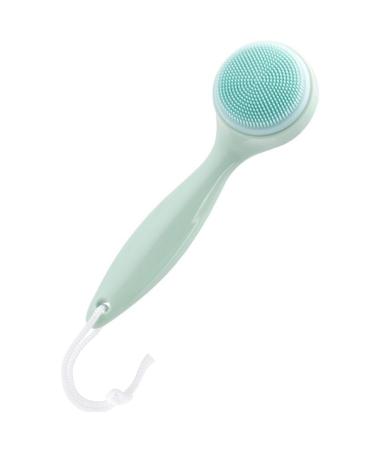 Manual Cleansing Silicone Brush Makeup Remover Blackhead Deep Clean pores Makeup Face Wash Brush Cleanser Beauty Tool -1 Set (Green)