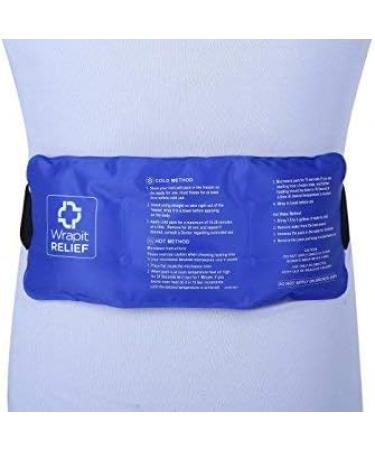 Wrapit Relief Large Gel Ice Pack with Strap - Hot/Cold Pain Relief for Knee, Back, Ankle, Neck & Shoulder - Freezable & Microwavable for Sports Recovery - Buy Online on GoSupps.com