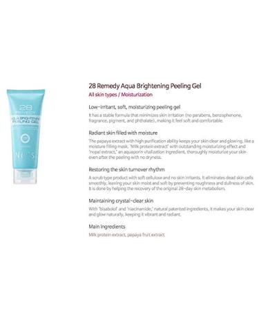 NOTS 28 Remedy Aqua Brightening Peeling Gel Papain & Collagen Facial for Sensitive Skin | Moisturizing & Rejuvenating Skincare - Buy Online on GoSupps.com