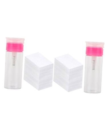 FRCOLOR 1 Set manicure press empty bottle empty lockable pump bottle lint wipes for nails cleaner bottle lint nail wipes pump wipes water dispenser portable travel plastic