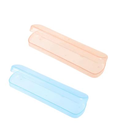 Ckuakiwu Toothbrush Cases 2pcs Breathable Toothpaste Holders Portable Toothbrush Storage Box for Travel