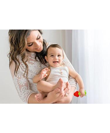 TEKSTAR Silicone Fruit Shape Baby Teething Toys Set - BPA Free, Freezer Safe Teethers to Soothe Infant and Toddler Gums - Buy Online on GoSupps.com