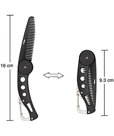 iPobie Folding Beard Comb Stainless Steel Beard Comb for Combing Hair Beards and Mustaches Folding Pocket Comb for Men - Buy Online on GoSupps.com