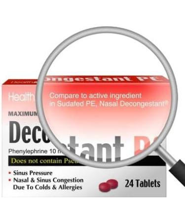 HealthA2Z Decongestant PE | Phenylephrine HCl 10 mg | Nasal & Sinus Congestion Relief Due to Cold & Allergies | 24 Pack of 24 Tablets (576 Tablets in Total) | Value Pack - Buy Online on GoSupps.com