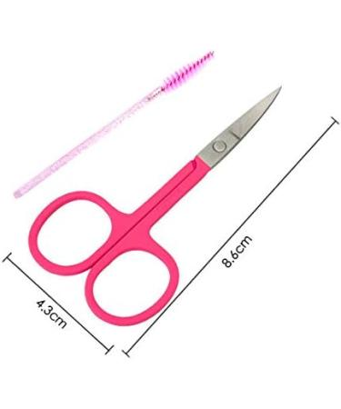 Hoyuji Magnetic Eyelash & Brow Scissors Set Stainless Steel, Pink - Buy Online on GoSupps.com