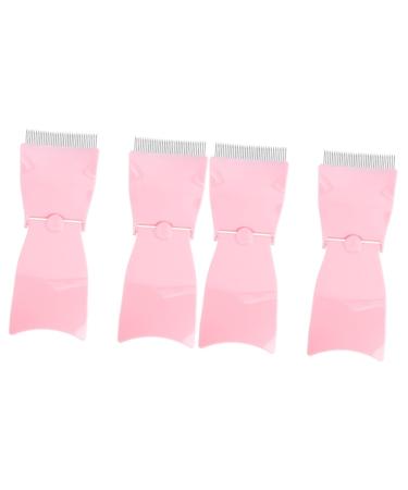 Housoutil 4 Pcs Eyebrow Grooming Tool Eyelash Applicator Tool Portable Eyelash Comb Eyelash Comb Curlers Mascara with Comb Applicator Foldable Eyelash Comb Eyebrow Brush Folding Needle Comb 10.2*3.9cmx2pcs Rosyx2pcs