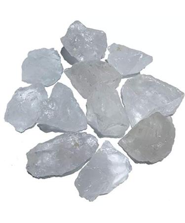 raw Natural White Clear Quartz Stone Rough Crystal Tumbled Stone 10pc PEIQIYIN Stone Mineral Specimen