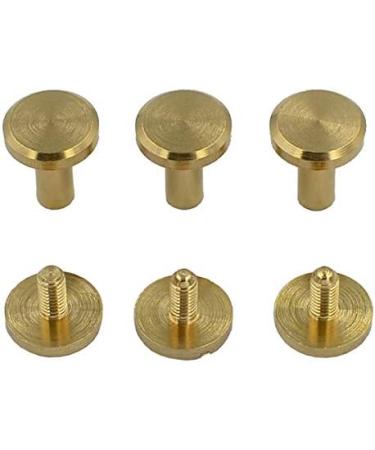DGOl 50 Pairs Brass Backscrews Golden Leather Fasteners 10mm - Sturdy Binding Rivets for Belts, Straps, Collars - PU Studs for DIY Projects - Buy Online on GoSupps.com