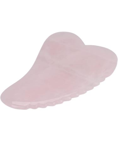 Verdant Touch Rose Quartz Gua Sha Tool - Stainless Steel Meridian Massage Device for Pain Relief | Portable Hand & Wrist Grip - Buy Online on GoSupps.com