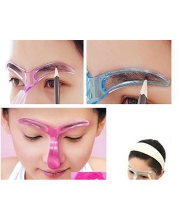 WOIWO 2PCS Women Eyebrow Shaping Tools - DIY Beauty Accessories & Random Color Templates for Perfect Arches - Buy Online on GoSupps.com