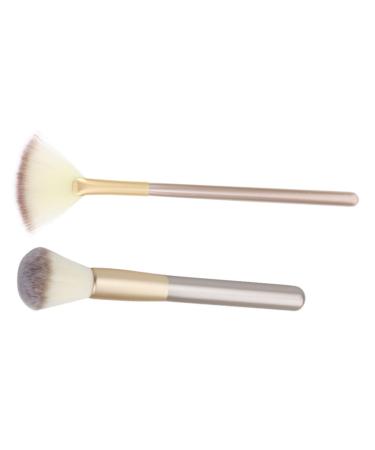 DOITOOL 1 Set Makeup Brush Face Fan Cosmetic Brush for Highlighter Face Wash Brush Face Tools Facial Sector Corrugated Silk Nylon Wool Woman Applicator Brush