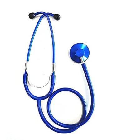 Lightweight Pro Single Head Stethoscope - Ideal for EMT Doctor Nurse Vet and Medical Students (Blue)