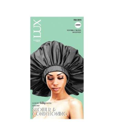 LUX by Qfitt Luxury Silky Satin Coated Shower & Conditioning 7054 ONYX