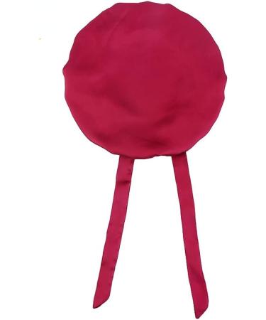 Mulberry Silk Sleep Cap - Red | Soft Silk Bonnet for Hair Care & Protection - Buy Online on GoSupps.com