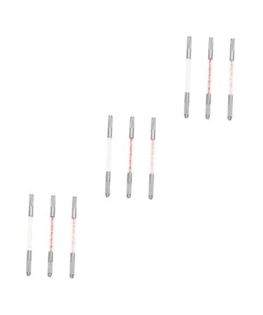 TOVINANNA 9 Pcs Fruit Embroidery Pen Eyebrow Microblading Kit Metal Pen Tattoos Pen Plastic Miss Tool Crystal 1 count (Pack of 1) Assorted Colorx3pcs