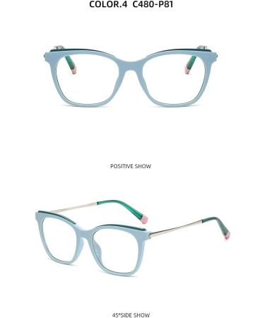 SERONI Cat Eye Blue Light Blocking Glasses for Women & Men - Metal Temples Anti-UV 51mm Stylish Computer & Reading Eyewear - Buy Online on GoSupps.com