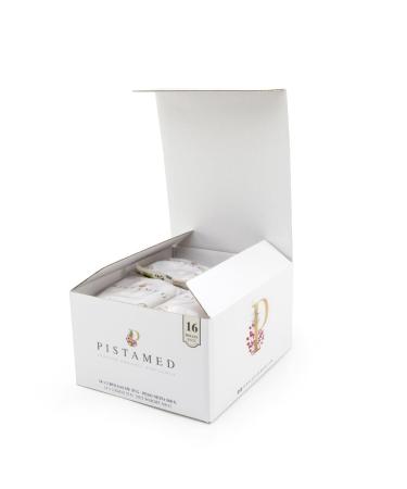 PISTAMED - Organic Pistachios - Salt Free - Artisan Roasting - No Additives and Gluten Free - High in Fiber - Vegetarian and Vegan Diets - Box: 560 gr 16 bags of 35 gr
