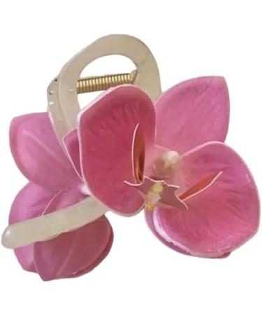 New 2025 Butterfly Orchid Flower Hair Claw Cloth Barrettes Orchid Ponytail Clip Headdress Large Shark Clip Female Jewelry Fashion Accessories Creative Gift - Buy Online on GoSupps.com