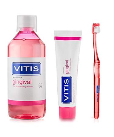 Vitis Vitis Gingival Plus Vitis Gingival Toothpaste and Gum Toothbrush 500 ml