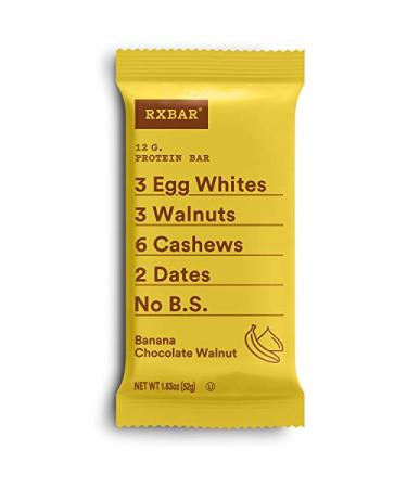 RXBAR Banana Chocolate Walnut Protein Bar - Gluten Free High Protein Snack (12 Pack) - Buy Online on GoSupps.com