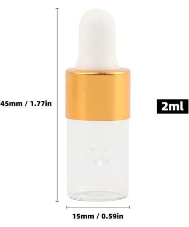 dijiusidy Empty Liquid Bottle With Glass Pipettes Refillable Leakproof Travel Dispenser Vacation Household Cosmetic Container Aromatherapy Transparent 2ml Transparent 2ml - Buy Online on GoSupps.com