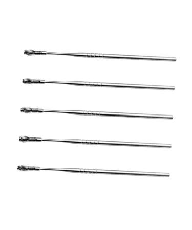 Ear Pick Kit 5pcs Ear Cleaners Tweezer Kit Cleaning Tools Ear Pick Ear Picker Ear Scraper Doss Curette Tool Set Suite Silver to Rotate Kit De Limpieza De Oidos Earwax Removal Kit