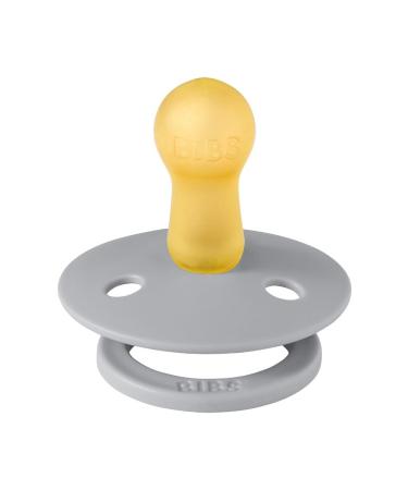 BIBS Color Schnuller 2-Pack | BPA-Free Cherry Shape Nipple | Natural Rubber Pacifiers for 0-6 Months | Made in Denmark - Vanilla/Cloud - Buy Online on GoSupps.com