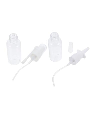 Healeved 2pcs Nasal Spray Bottle Baby Nose Nebulizer Portable Fine Mist Sprayer Booger Sucker Nettie Pot Kit Baby Booger Sucker Nasal Rinsing Tools Nasal Cleaning Tools Nose Irrigator Small Transparent 12.5X3X3CM
