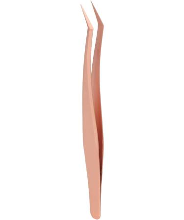 Buy Stainless Steel Eyelash Tweezers | Long Slanted Tweezers for False Eyelash Extension International Shipping Available - Buy Online on GoSupps.com