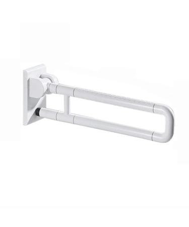 Folding Safety Handrails Flip-Up Toilet Grab Bar White Stainless Steel Folding Anti-Slip Handrail Toilet Grab Bar Security erly Support