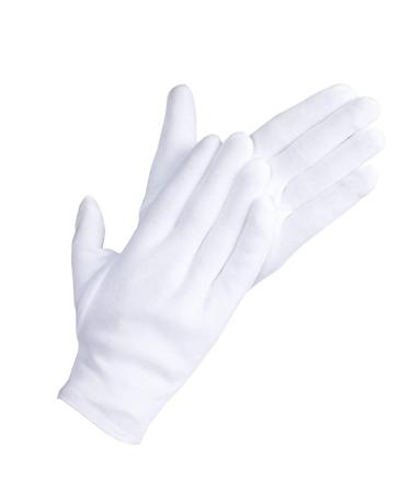 Dovortex white cotton gloves cotton gloves for eczema cotton gloves for dry hands moisturizing gloves inspection gloves coin gloves 2 pair - Buy Online on GoSupps.com