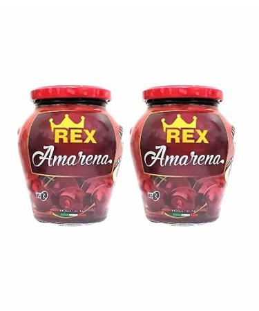 REX Amarena Cherries in Syrup, 16.23 oz (Pack of 2)