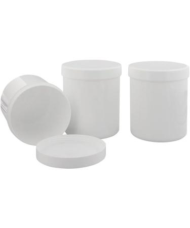 Kosmetex Empty Cosmetic Tin | 50g/60ml Round Screw Jar | White Plastic Cream & Ointment Jar - Buy Online on GoSupps.com
